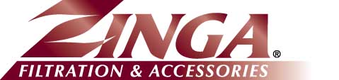 ZINGA Filtration And Accessories Red And White Logo