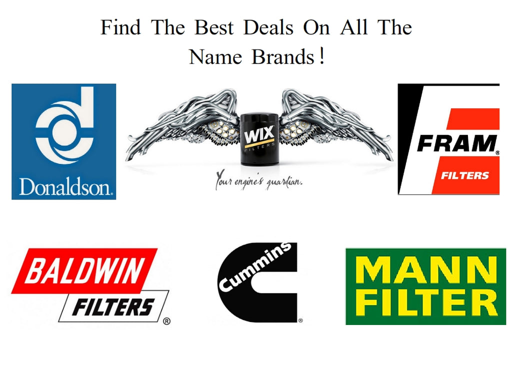 Donaldson Logo, Wix Filters Logo, FRAM Logo, Baldwin Filters Logo, Cummins Logo And Mann Logo